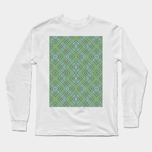 Green Veggie Skin Diamond Pattern Long Sleeve T-Shirt